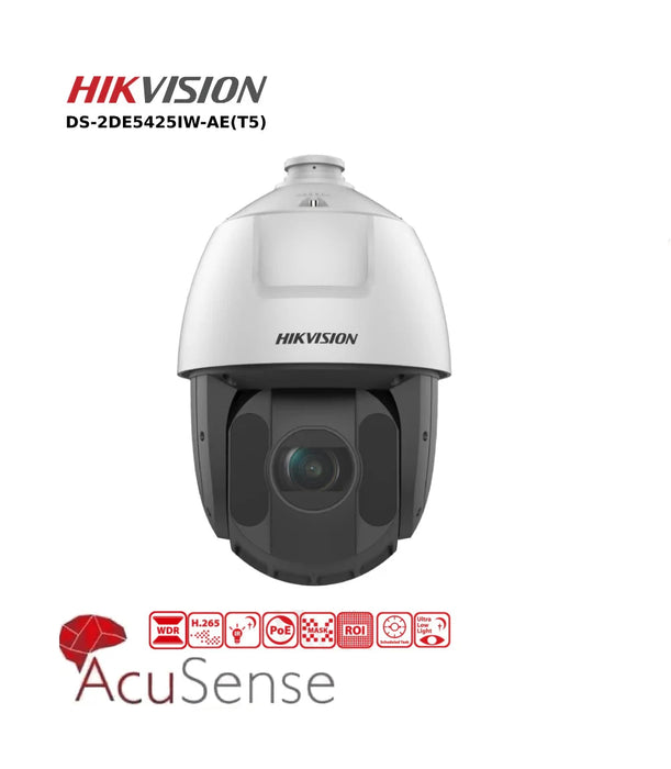 Hikvision 4MP IP Camera PTZ DS-2DE5425IW-AE (T5) 25x Zoom IP Network PTZ Camera, 150m Smart IR