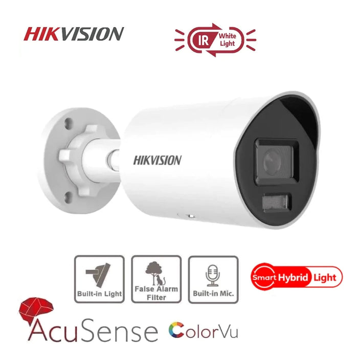 Hikvision 4MP IP ColorVu Camera DS-2CD2047G2H-LIU Smart Hybrid and IR AcuSense Mini Bullet Camera