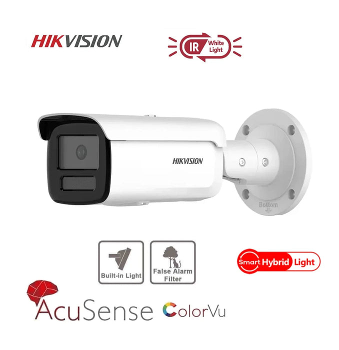 Hikvision 8MP IP Camera DS-2CD2T87G2H-LI 4K Smart Hybrid ColorVu and IR Acusense Turret Camera 2.8MM