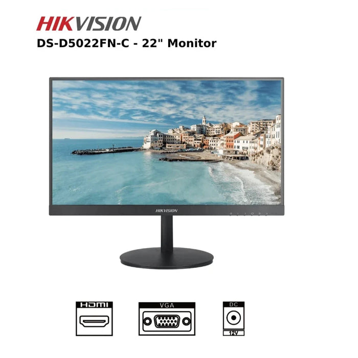 Hikvision DS-D5022F-C FHD Borderless 22" Monitor - HDMI & VGA