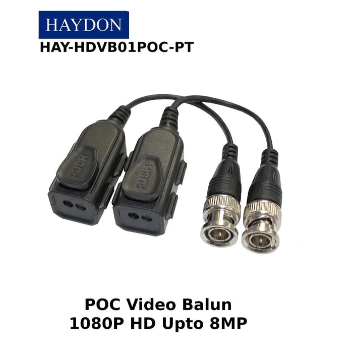 8MP Haydon HD POC Passive Video Balun 1080p Upto 8MP - HAY-HDVB01POC-PT