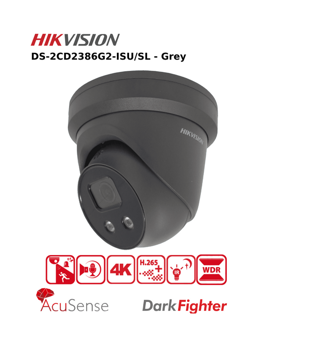 Hikvision 8MP IP Camera DS-2CD2386G2-ISU/SL 4K DarkFighter IP CCTV Camera PoE With Two Way Talk