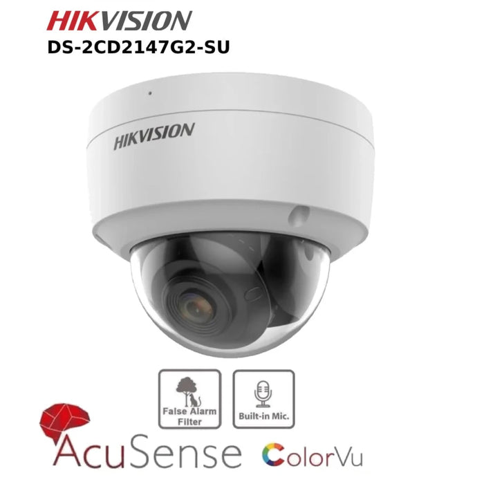 Hikvision 4MP IP Camera DS-2CD2147G2-SU IP Colorvu Acusense Dome 2.8mm Network Camera With Built in Mic