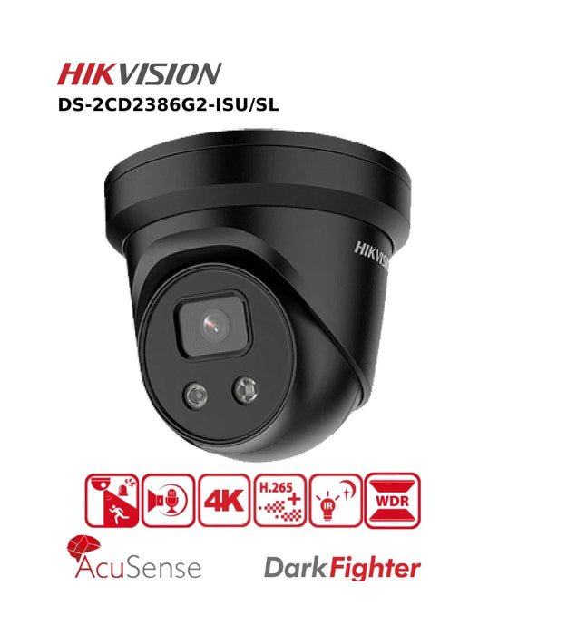 Hikvision 8MP IP Camera DS-2CD2386G2-ISU/SL 4K DarkFighter IP CCTV Camera PoE With Two Way Talk