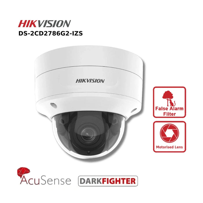 Hikvision 8MP IP Camera DS-2CD2786G2-IZS Acusense Motorized Varifocal Dome Network IP Camera