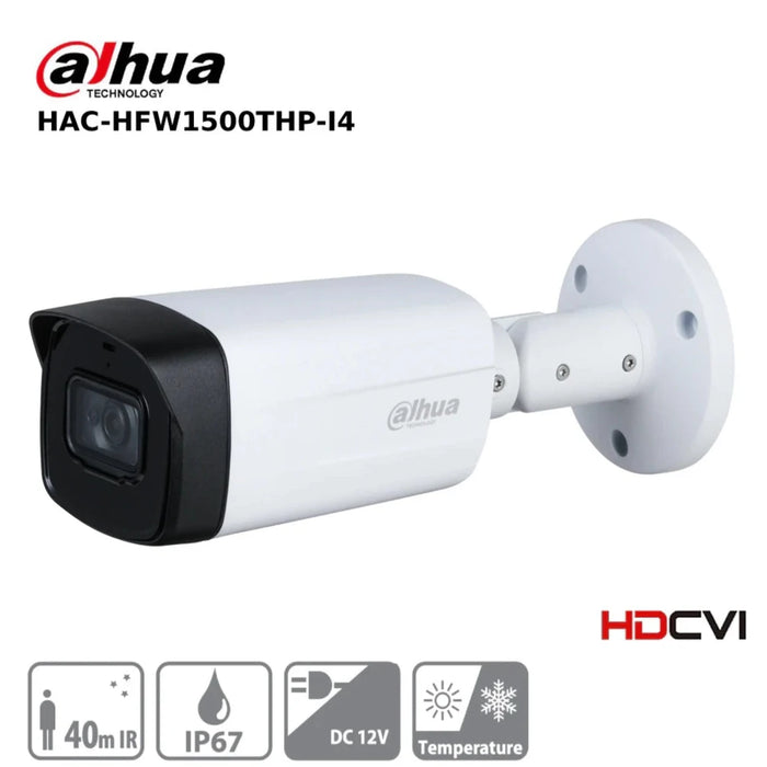 5MP Dahua DH-HAC-HFW1500THP-I4 Starlight IR HDCVI 16:9 Bullet Camera 3.6mm