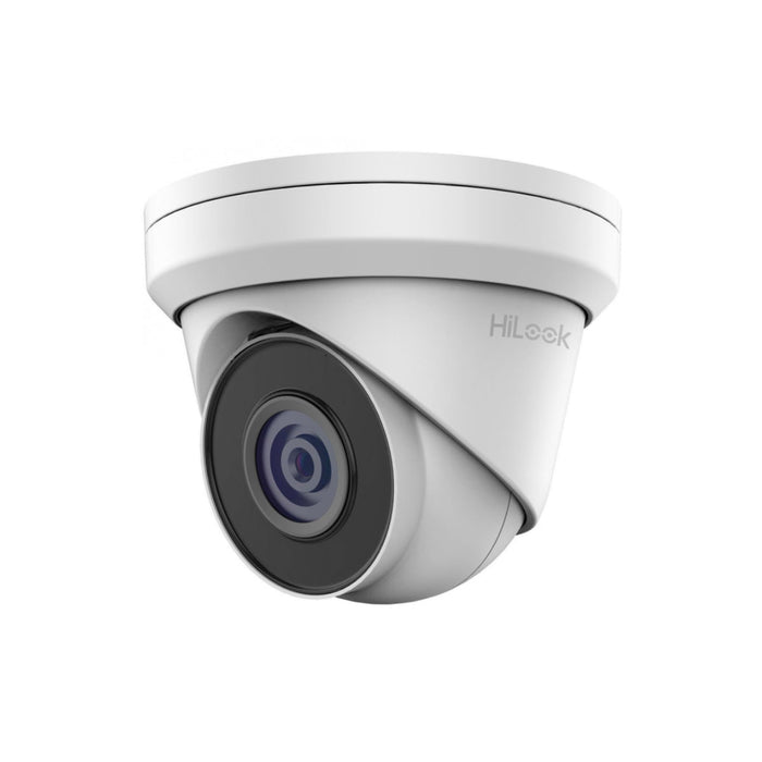 IPC-T280H-MUF 2.8mm HiLook 8MP 4k ultra HD IP POE network turret camera, 30m IR, built-in microphone in white or grey