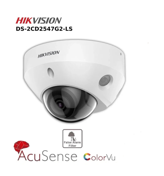 Hikvision 4MP IP Camera DS-2CD2547G2-LS 4 ColorVu Fixed Mini Dome Network Camera